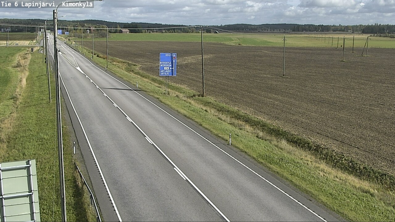 Weather Camera Image Road 6 Lapinjärvi, Kimonkylä, Lapinjärvi, Uusimaa
