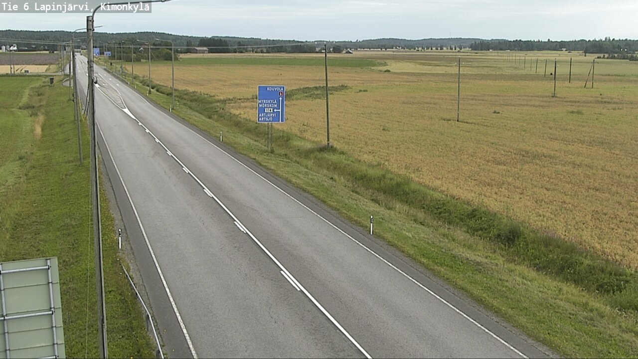 Weather Camera Image Road 6 Lapinjärvi, Kimonkylä, Lapinjärvi, Uusimaa