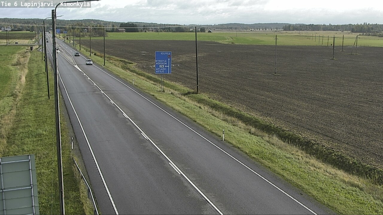 Weather Camera Image Road 6 Lapinjärvi, Kimonkylä, Lapinjärvi, Uusimaa