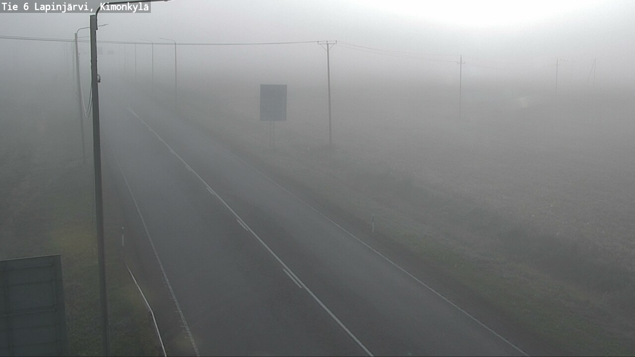 Weather Camera Image Väg 6 Lapinjärvi, Kimoböle, Lapinjärvi, Uusimaa