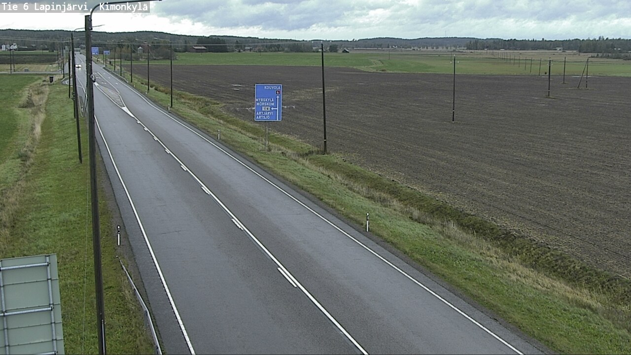Weather Camera Image Road 6 Lapinjärvi, Kimonkylä, Lapinjärvi, Uusimaa