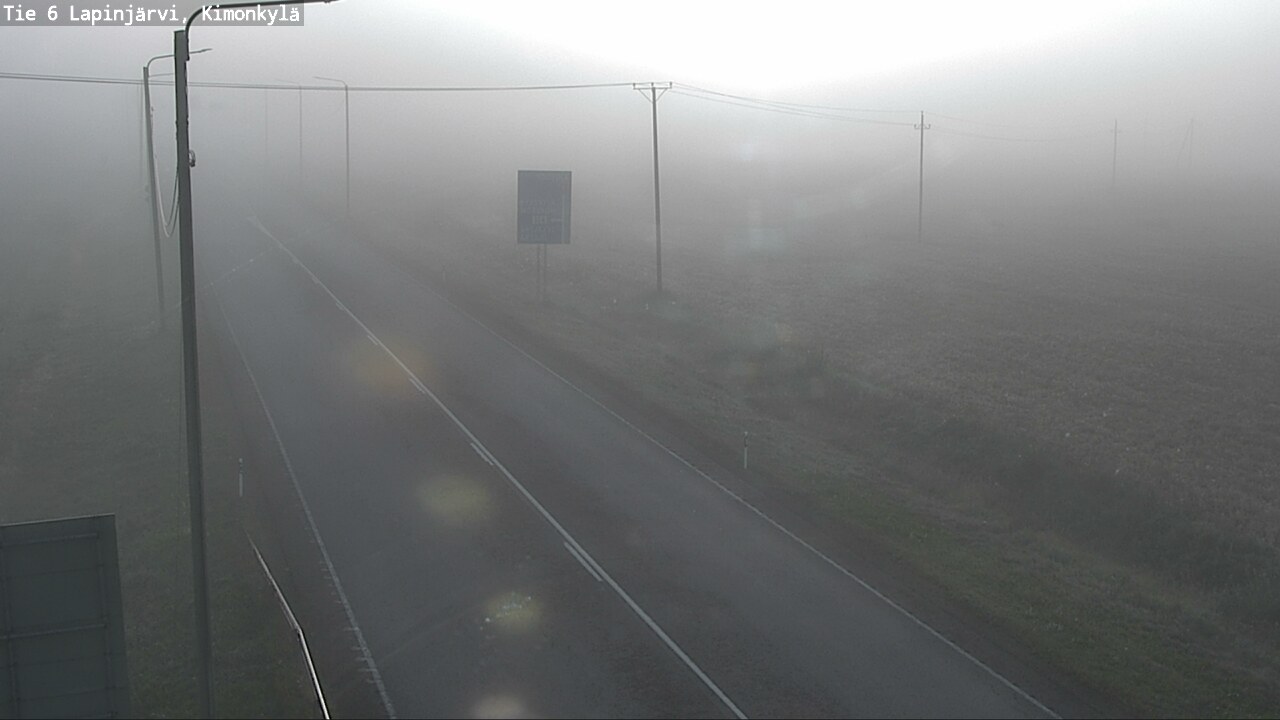 Weather Camera Image Väg 6 Lapinjärvi, Kimoböle, Lapinjärvi, Uusimaa