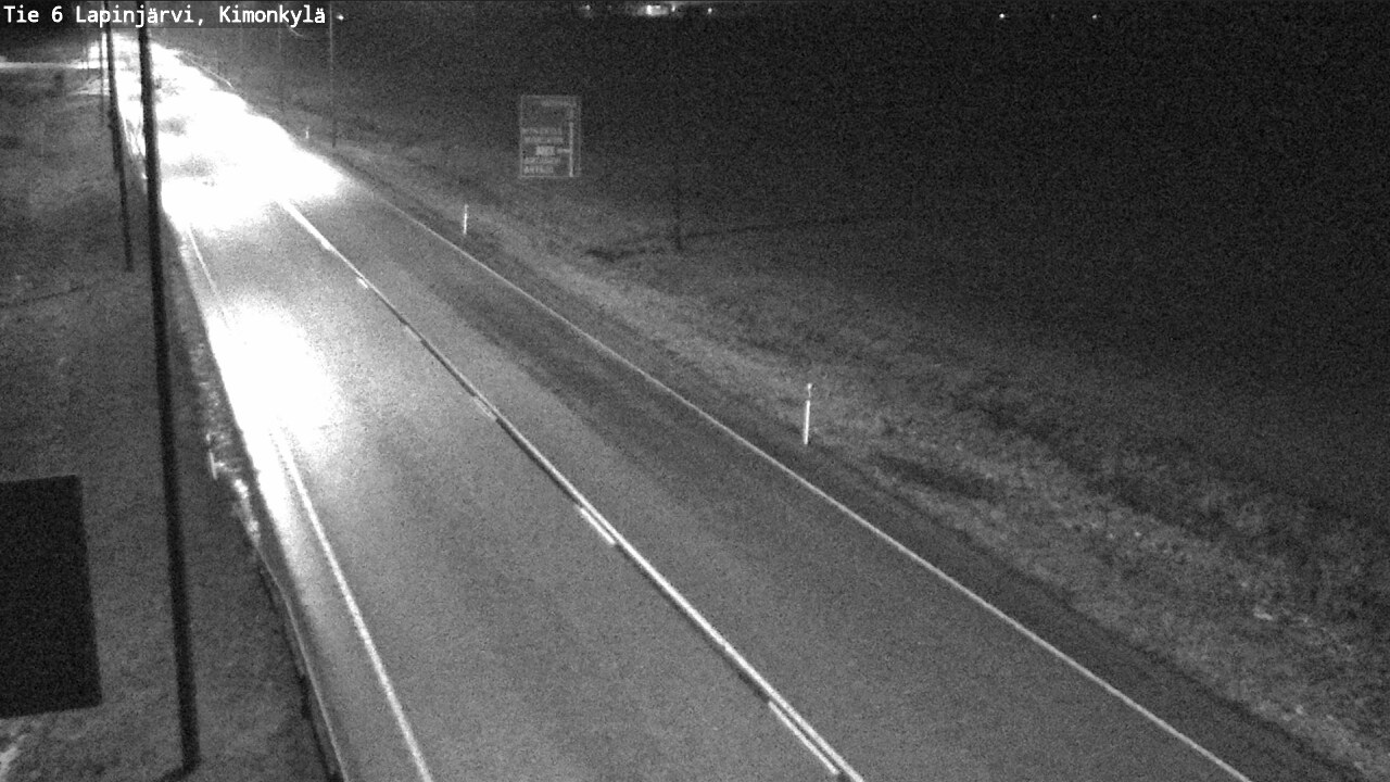 Weather Camera Image Väg 6 Lapinjärvi, Kimoböle, Lapinjärvi, Uusimaa