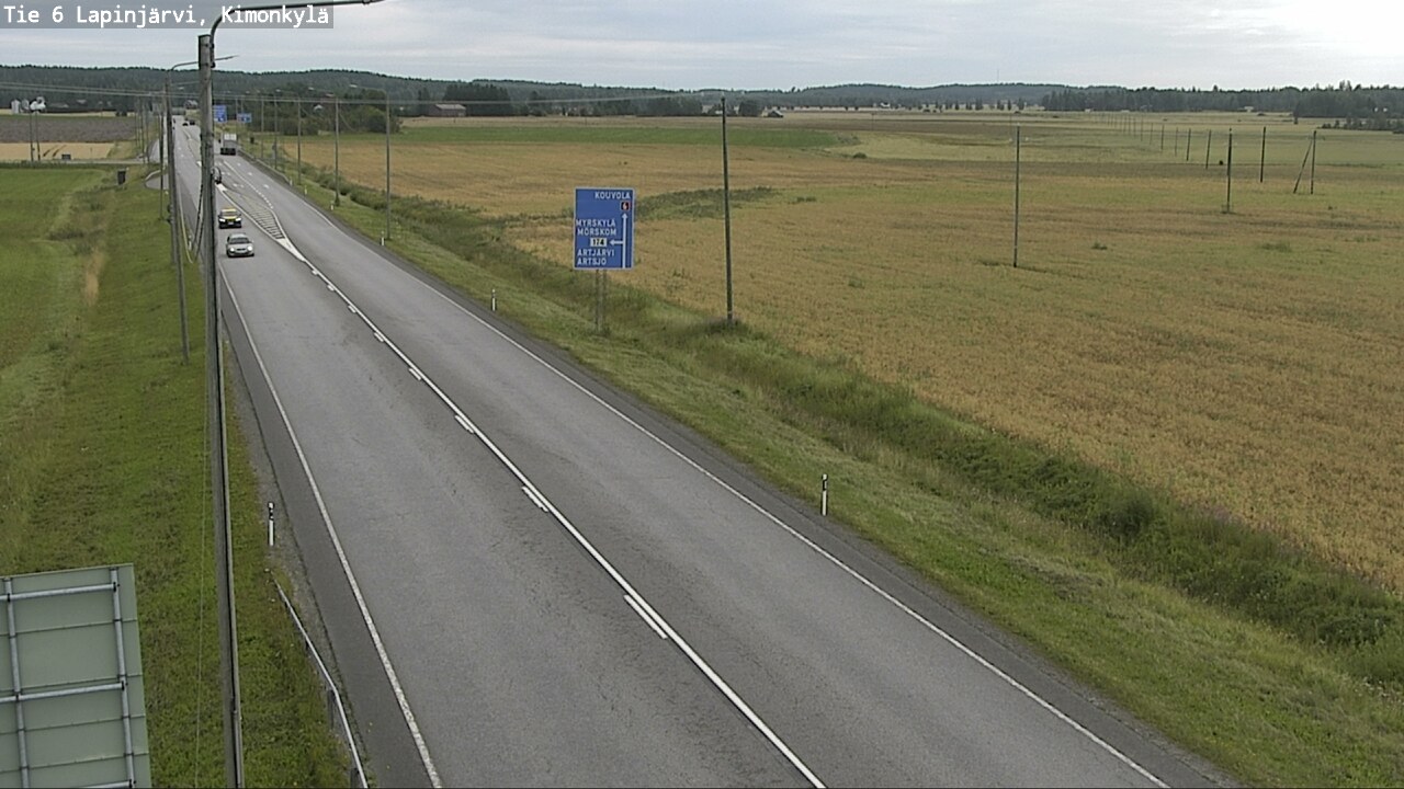 Weather Camera Image Road 6 Lapinjärvi, Kimonkylä, Lapinjärvi, Uusimaa