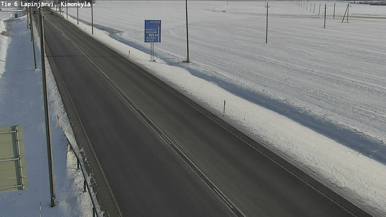 Weather Camera Image Road 6 Lapinjärvi, Kimonkylä, Lapinjärvi, Uusimaa