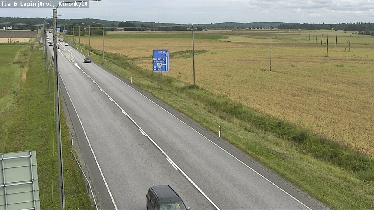 Weather Camera Image Road 6 Lapinjärvi, Kimonkylä, Lapinjärvi, Uusimaa