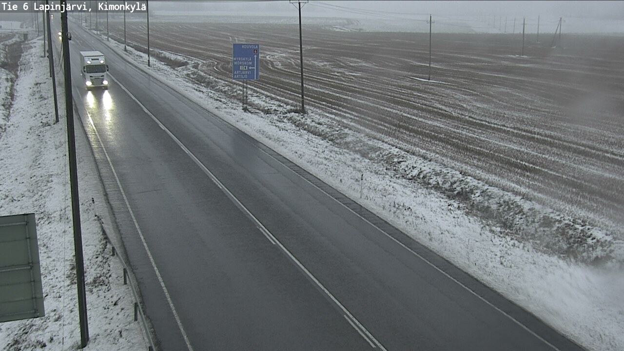 Weather Camera Image Väg 6 Lapinjärvi, Kimoböle, Lapinjärvi, Uusimaa