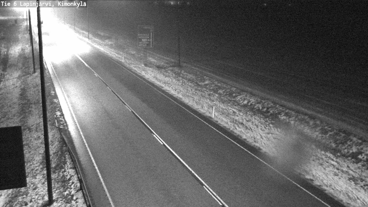 Weather Camera Image Väg 6 Lapinjärvi, Kimoböle, Lapinjärvi, Uusimaa