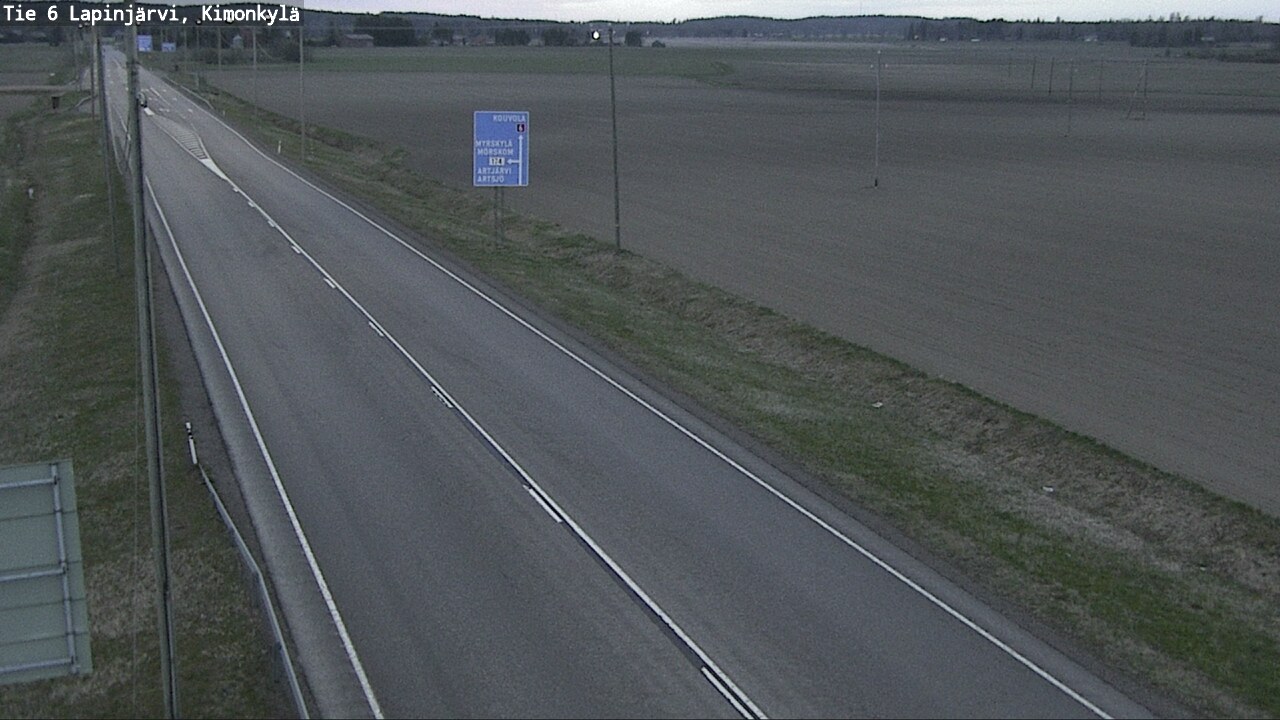 Weather Camera Image Road 6 Lapinjärvi, Kimonkylä, Lapinjärvi, Uusimaa