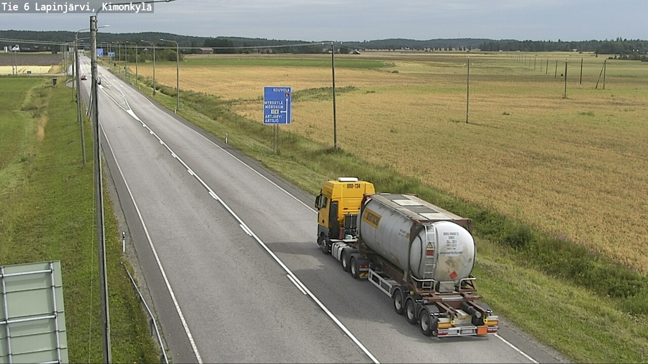 Weather Camera Image Road 6 Lapinjärvi, Kimonkylä, Lapinjärvi, Uusimaa