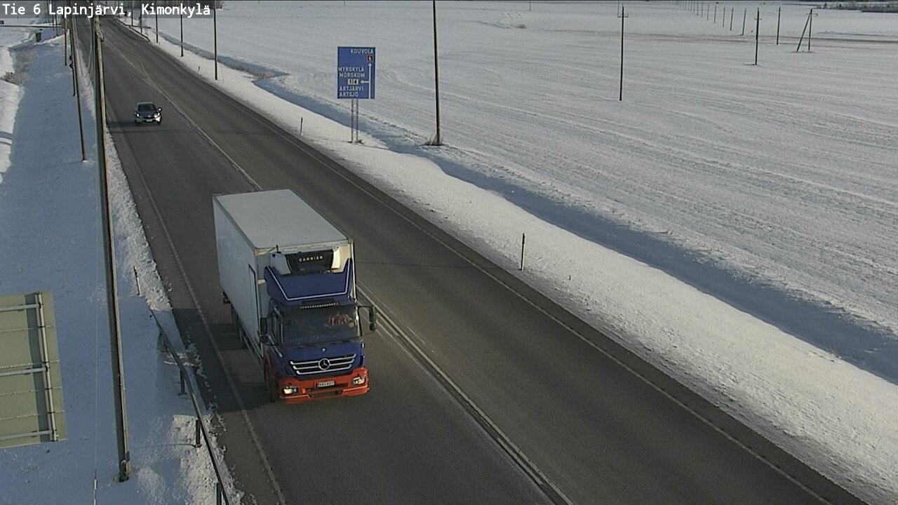 Weather Camera Image Road 6 Lapinjärvi, Kimonkylä, Lapinjärvi, Uusimaa