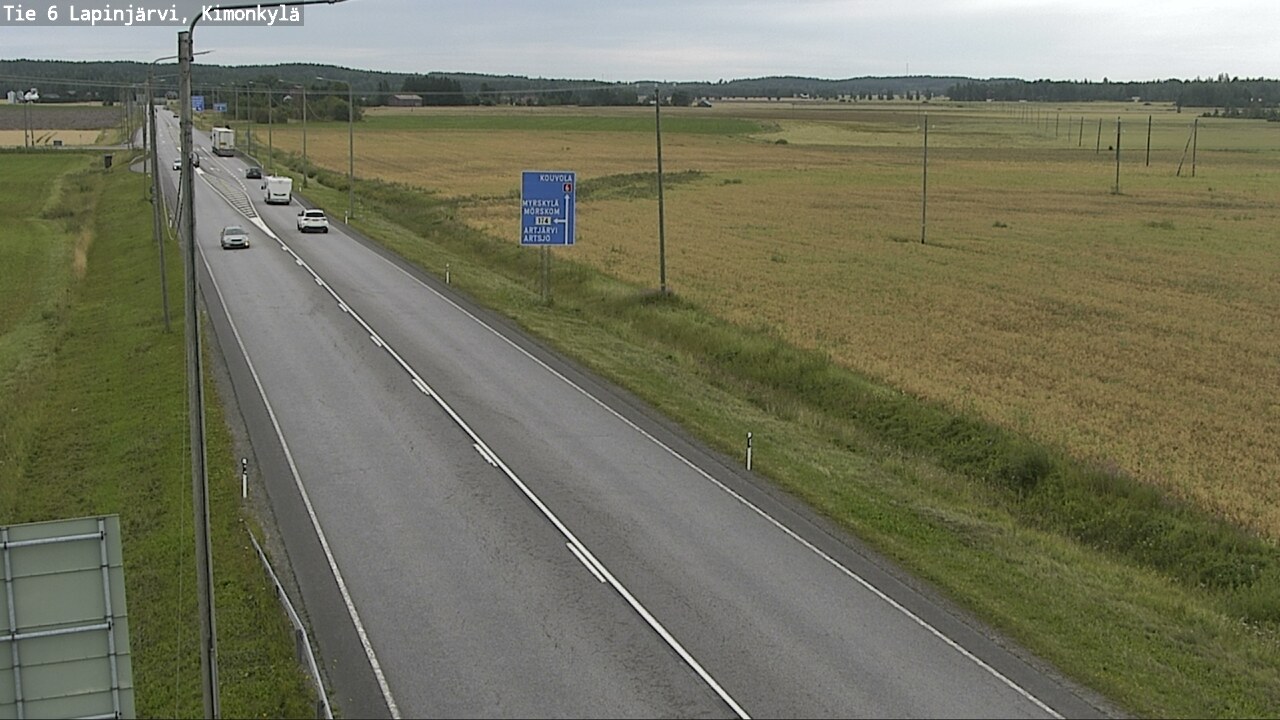 Weather Camera Image Road 6 Lapinjärvi, Kimonkylä, Lapinjärvi, Uusimaa
