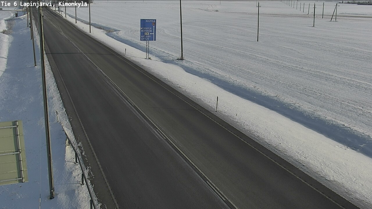 Weather Camera Image Road 6 Lapinjärvi, Kimonkylä, Lapinjärvi, Uusimaa