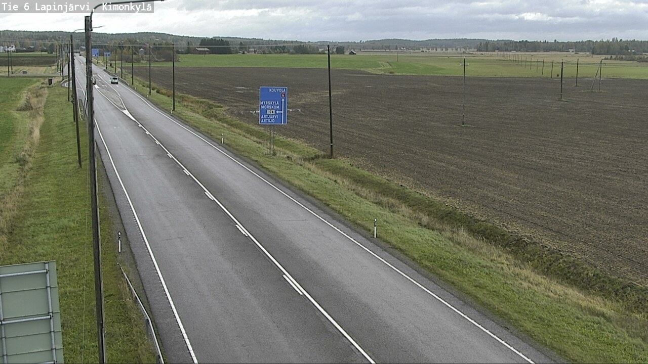 Weather Camera Image Road 6 Lapinjärvi, Kimonkylä, Lapinjärvi, Uusimaa