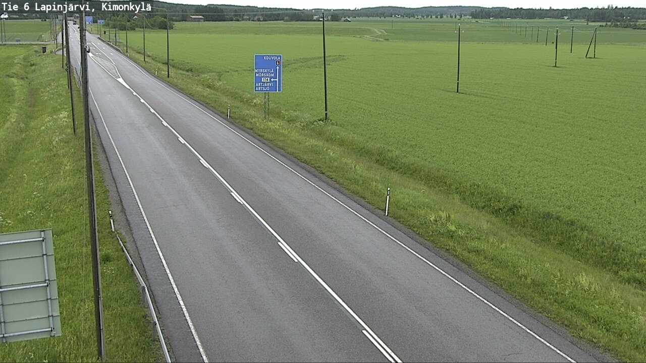 Weather Camera Image Road 6 Lapinjärvi, Kimonkylä, Lapinjärvi, Uusimaa