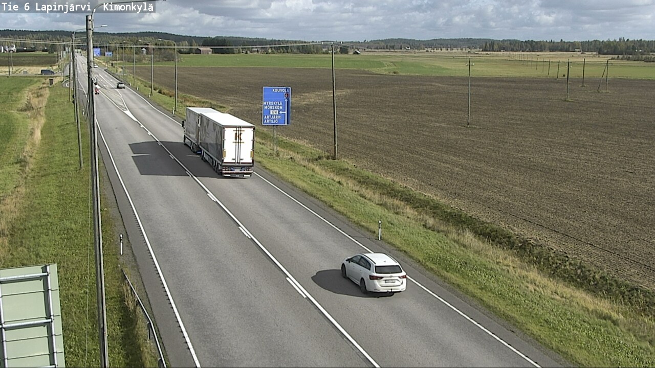 Weather Camera Image Road 6 Lapinjärvi, Kimonkylä, Lapinjärvi, Uusimaa