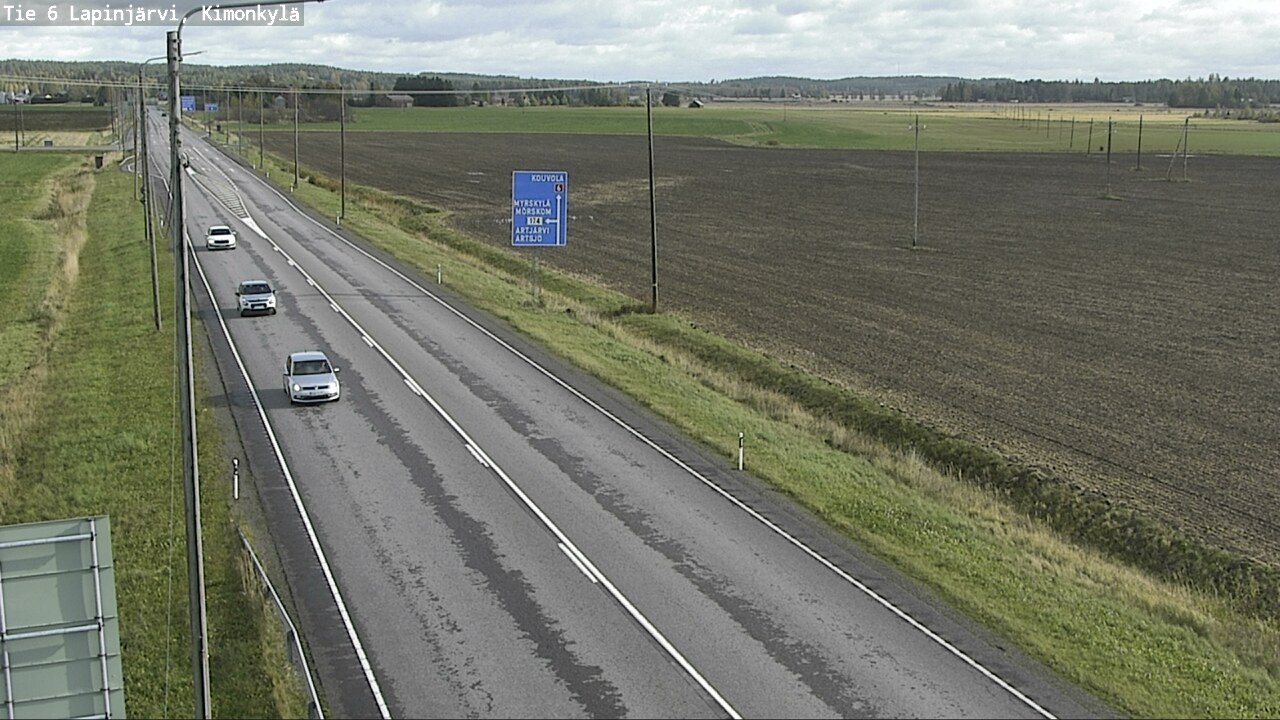 Weather Camera Image Road 6 Lapinjärvi, Kimonkylä, Lapinjärvi, Uusimaa