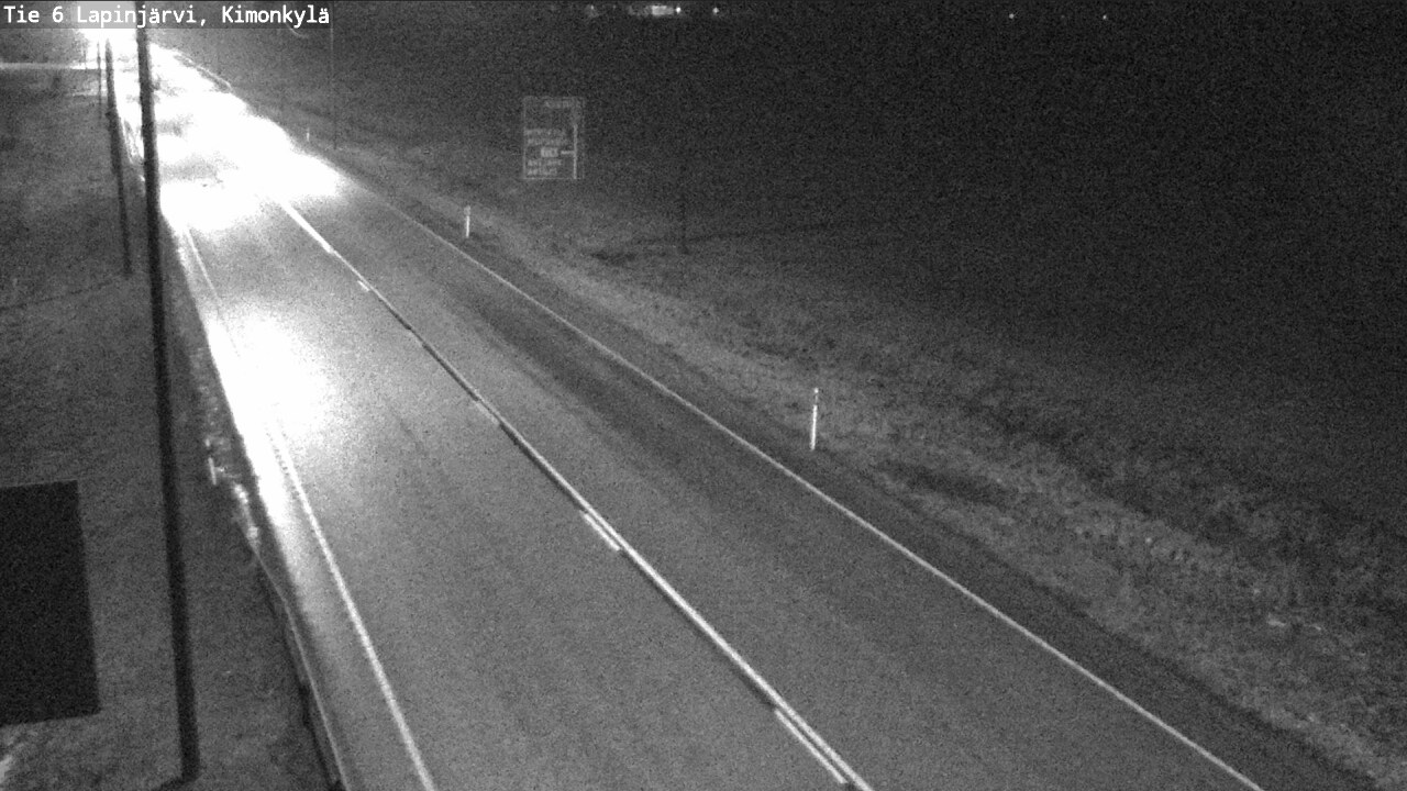 Weather Camera Image Väg 6 Lapinjärvi, Kimoböle, Lapinjärvi, Uusimaa