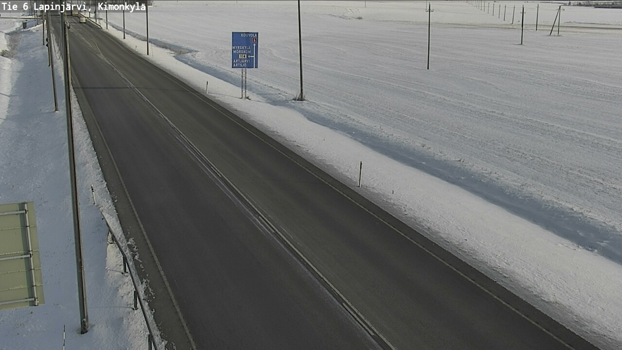 Weather Camera Image Road 6 Lapinjärvi, Kimonkylä, Lapinjärvi, Uusimaa