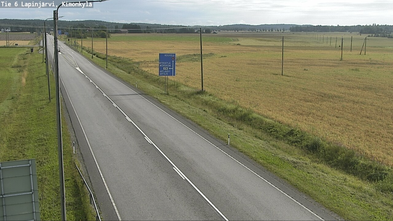 Weather Camera Image Road 6 Lapinjärvi, Kimonkylä, Lapinjärvi, Uusimaa