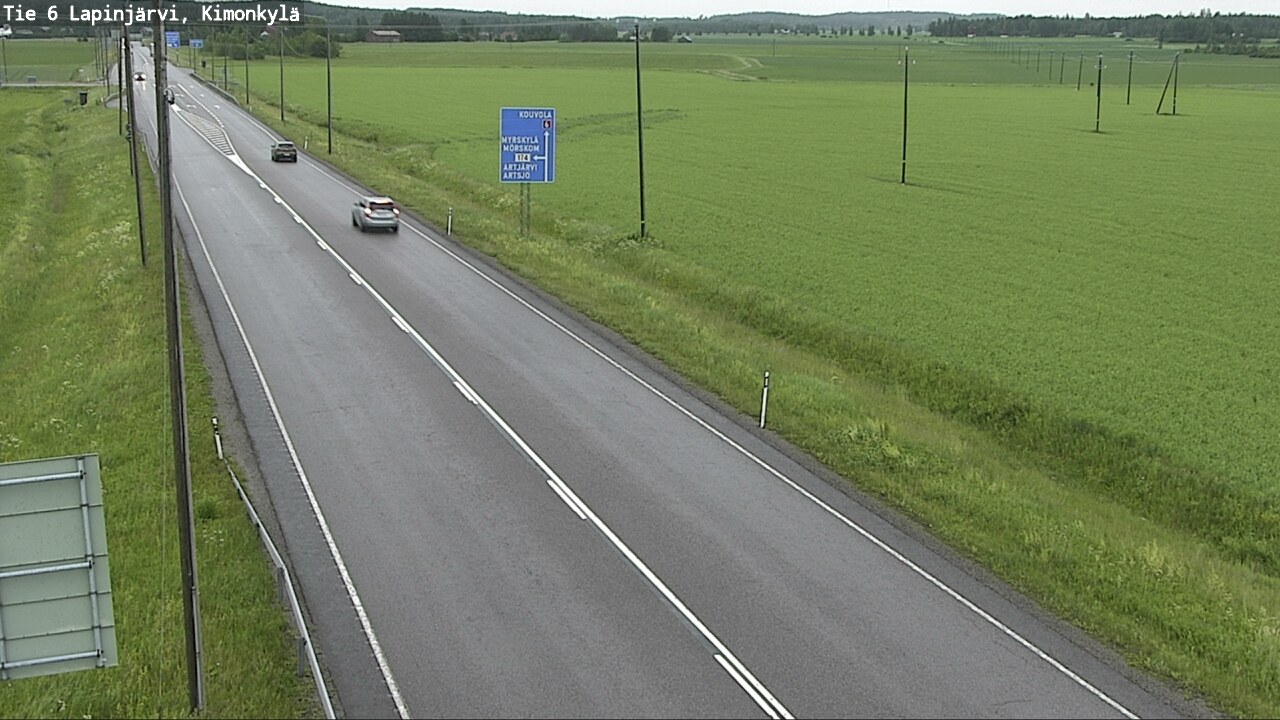 Weather Camera Image Road 6 Lapinjärvi, Kimonkylä, Lapinjärvi, Uusimaa