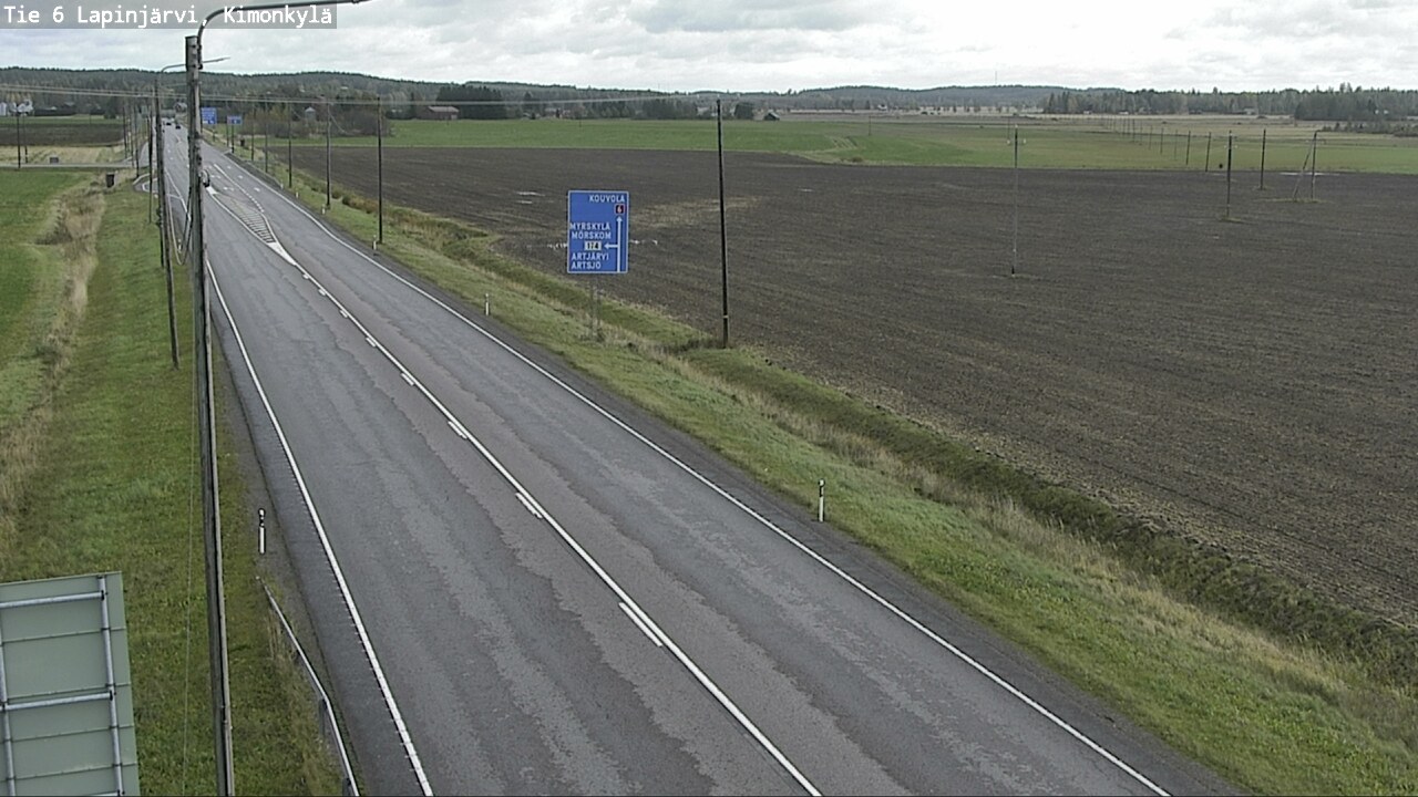 Weather Camera Image Road 6 Lapinjärvi, Kimonkylä, Lapinjärvi, Uusimaa