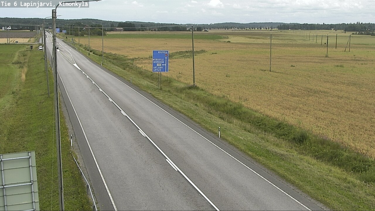 Weather Camera Image Road 6 Lapinjärvi, Kimonkylä, Lapinjärvi, Uusimaa