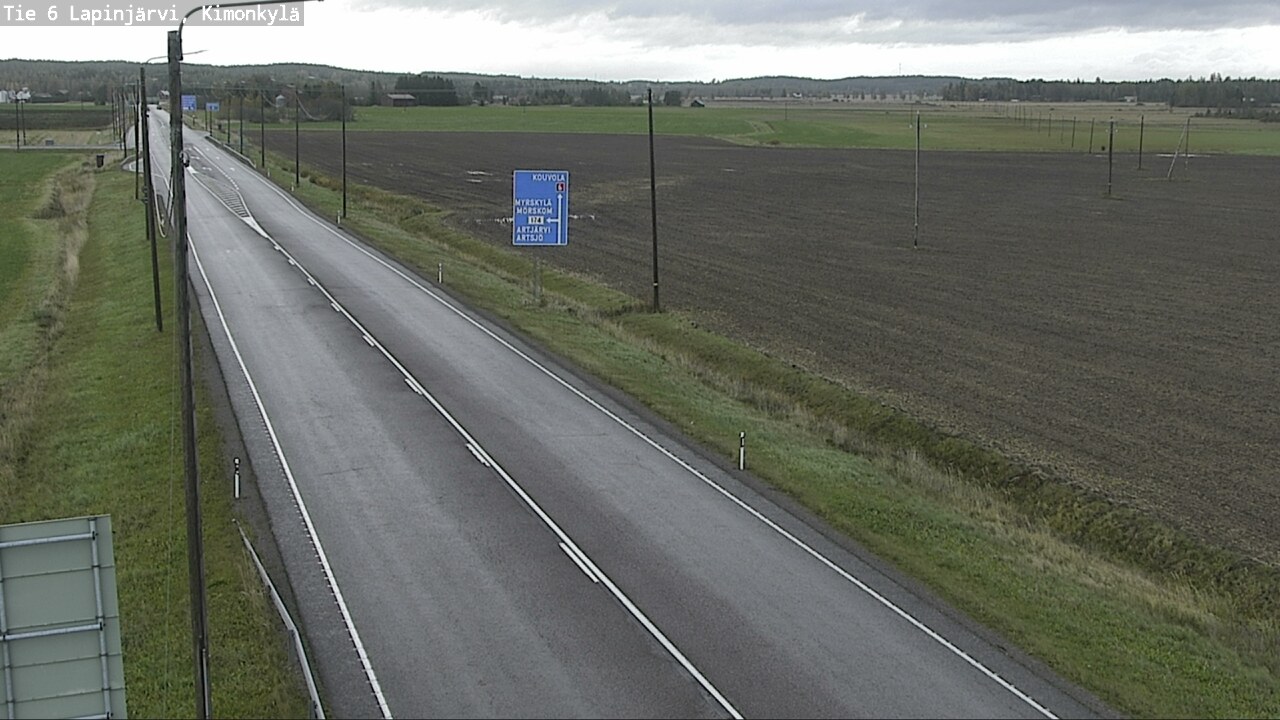Weather Camera Image Road 6 Lapinjärvi, Kimonkylä, Lapinjärvi, Uusimaa