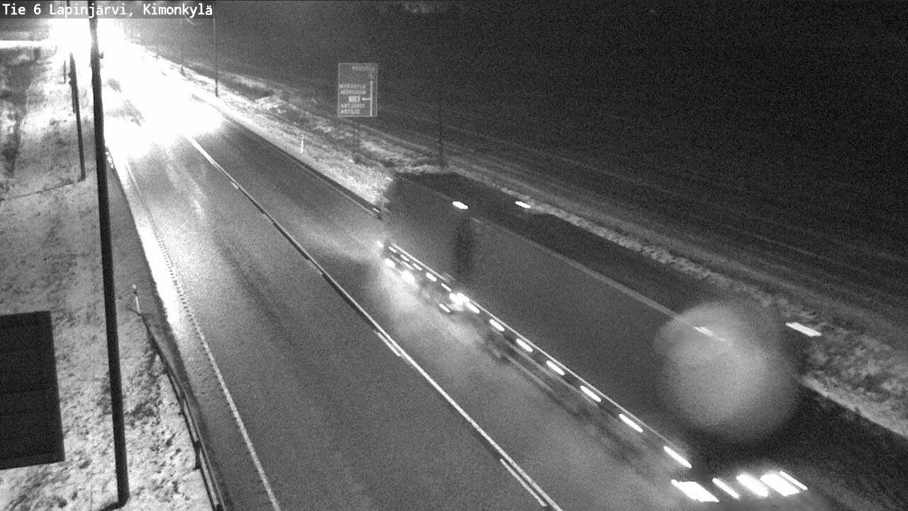 Weather Camera Image Väg 6 Lapinjärvi, Kimoböle, Lapinjärvi, Uusimaa