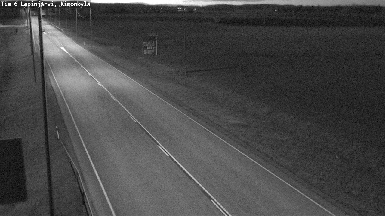 Weather Camera Image Road 6 Lapinjärvi, Kimonkylä, Lapinjärvi, Uusimaa