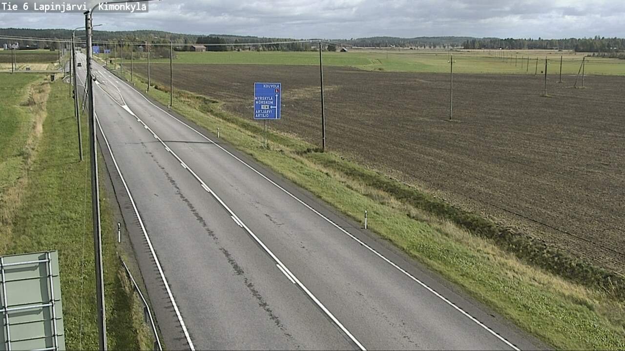 Weather Camera Image Road 6 Lapinjärvi, Kimonkylä, Lapinjärvi, Uusimaa
