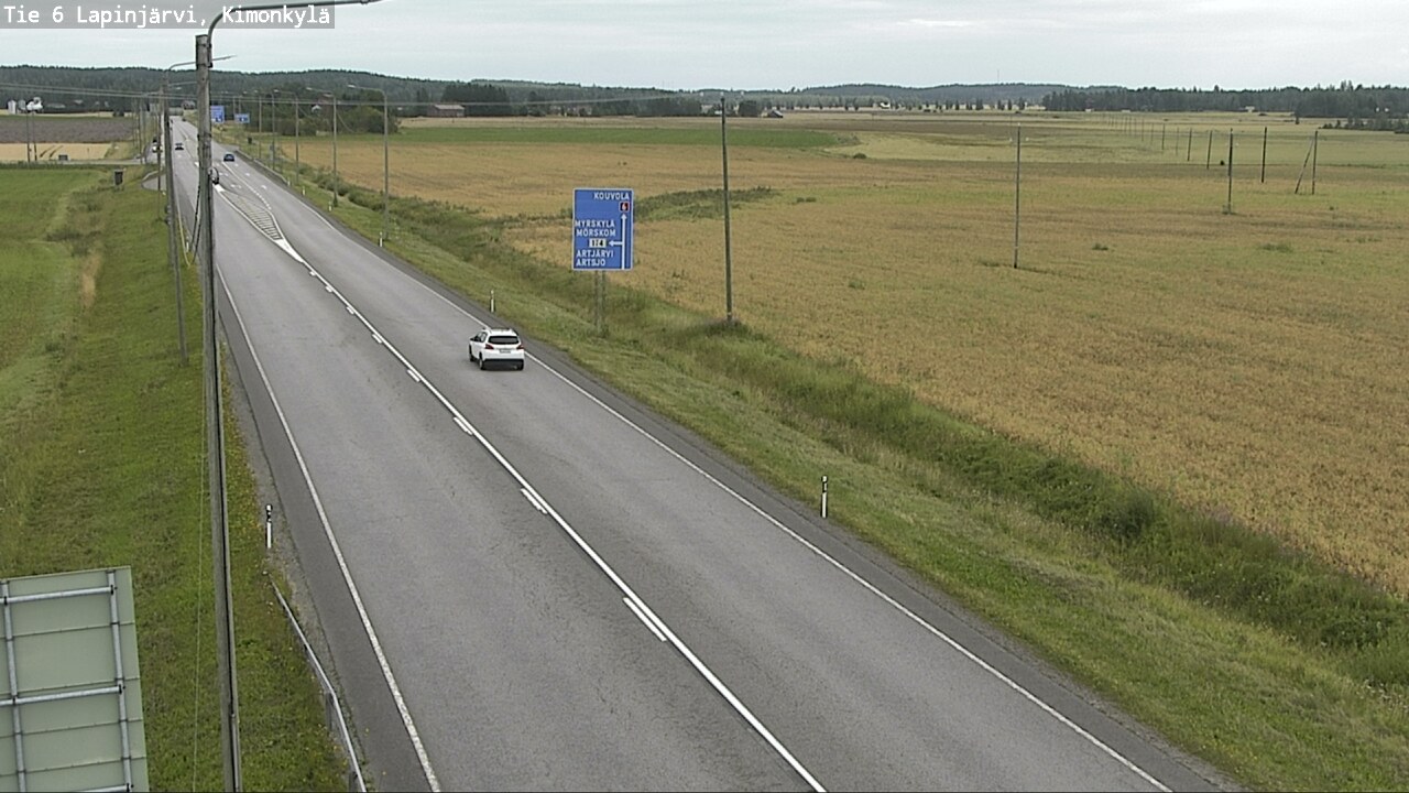 Weather Camera Image Road 6 Lapinjärvi, Kimonkylä, Lapinjärvi, Uusimaa