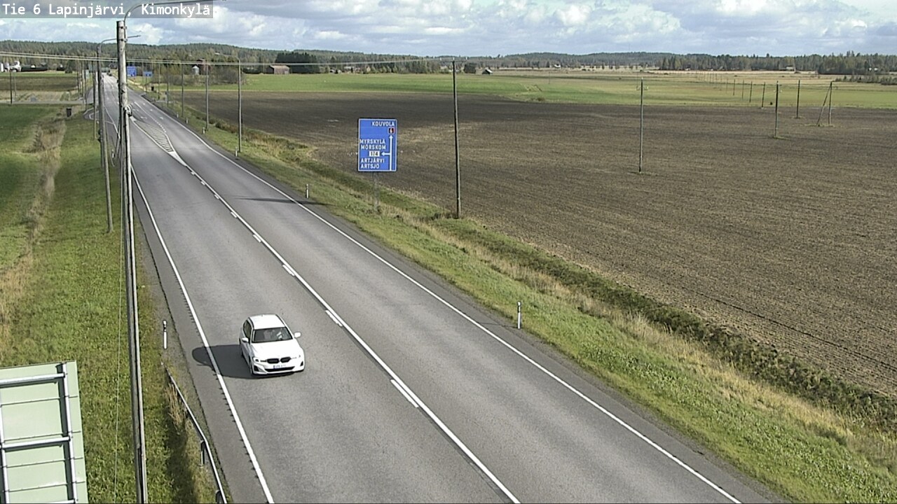 Weather Camera Image Road 6 Lapinjärvi, Kimonkylä, Lapinjärvi, Uusimaa