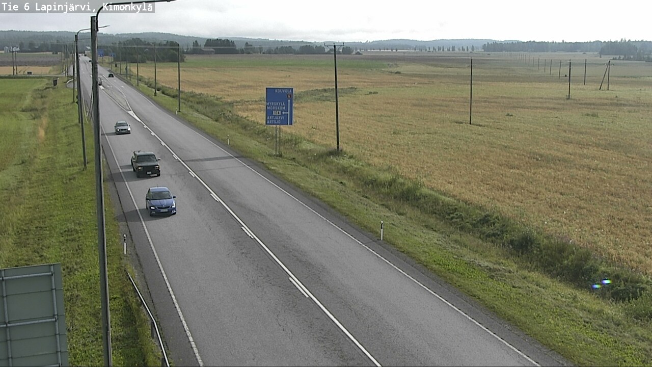 Weather Camera Image Road 6 Lapinjärvi, Kimonkylä, Lapinjärvi, Uusimaa