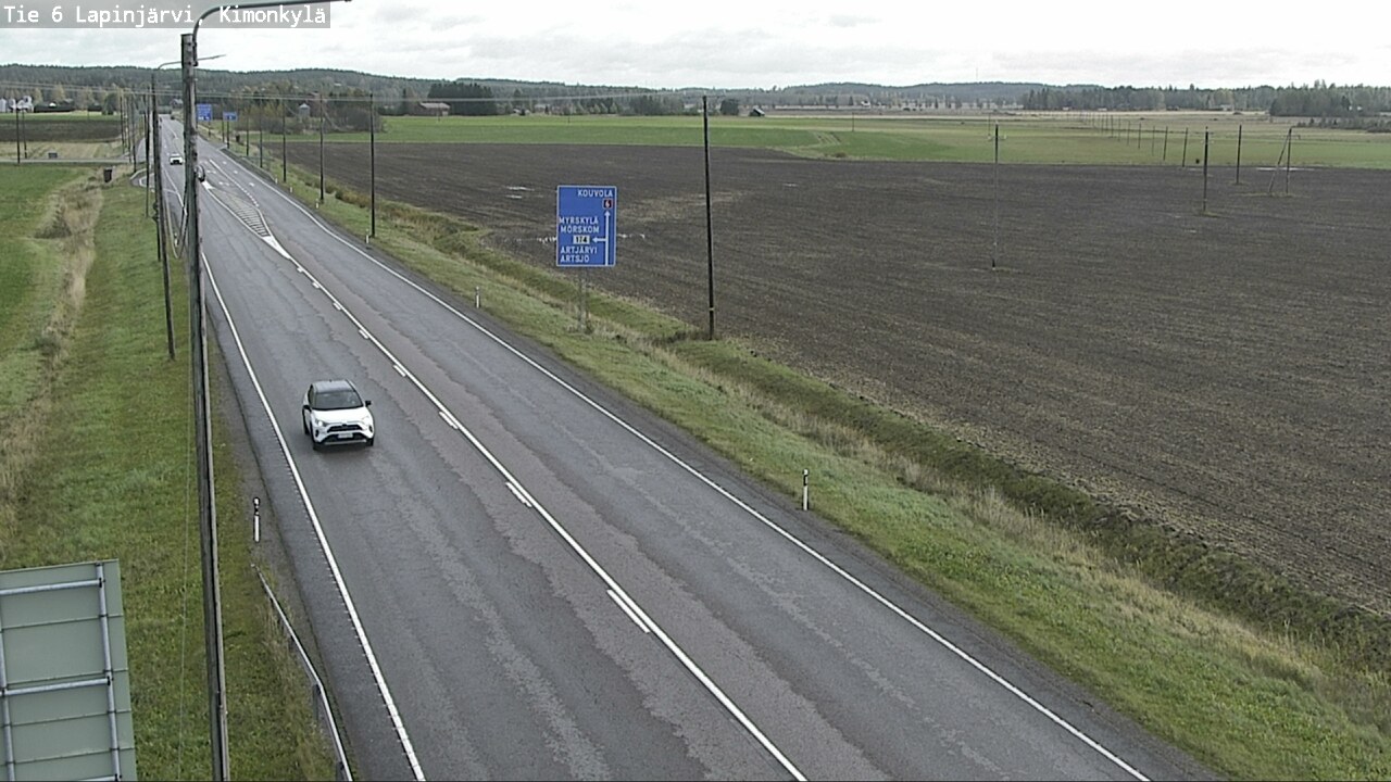 Weather Camera Image Road 6 Lapinjärvi, Kimonkylä, Lapinjärvi, Uusimaa