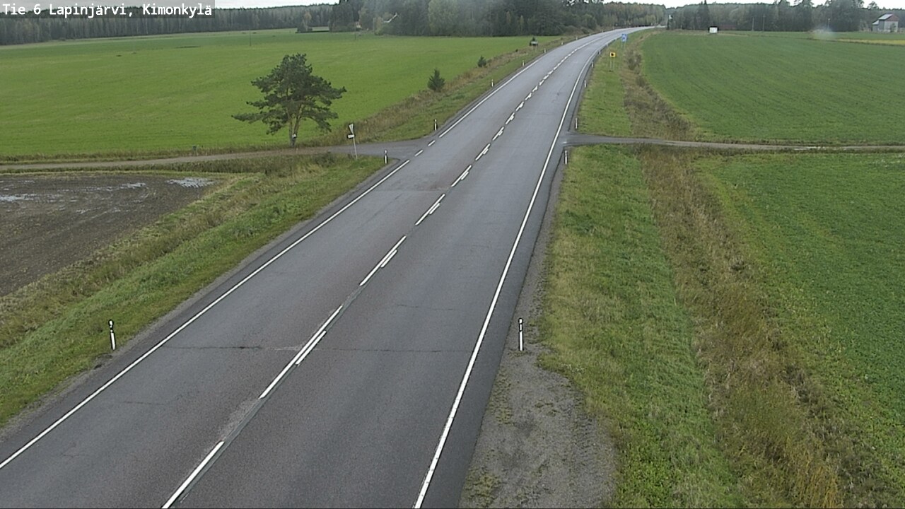 Weather Camera Image Road 6 Lapinjärvi, Kimonkylä, Lapinjärvi, Uusimaa
