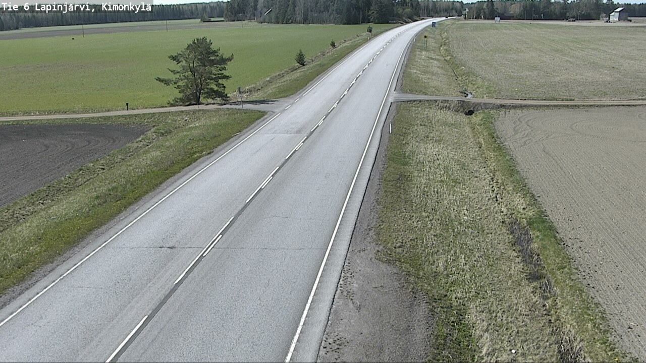 Weather Camera Image Road 6 Lapinjärvi, Kimonkylä, Lapinjärvi, Uusimaa