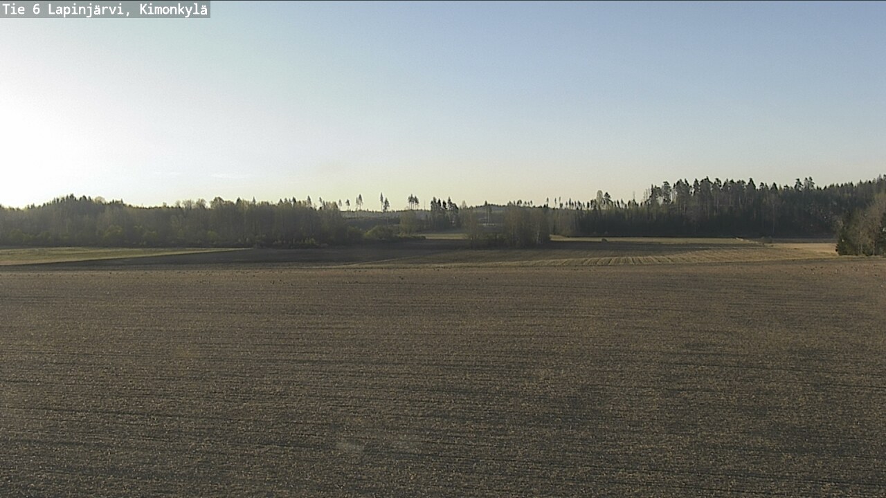 Weather Camera Image Road 6 Lapinjärvi, Kimonkylä, Lapinjärvi, Uusimaa