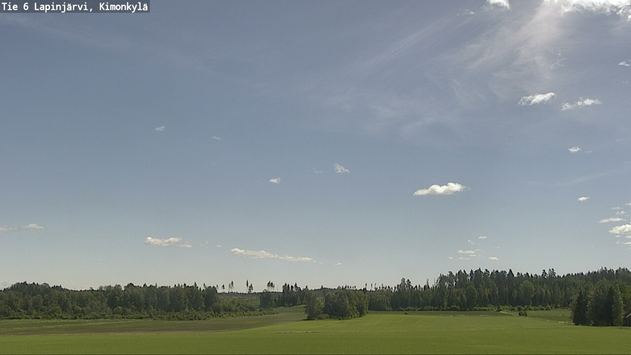 Weather Camera Image Väg 6 Lapinjärvi, Kimoböle, Lapinjärvi, Uusimaa