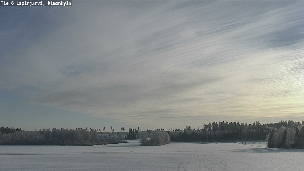 Weather Camera Image Väg 6 Lapinjärvi, Kimoböle, Lapinjärvi, Uusimaa