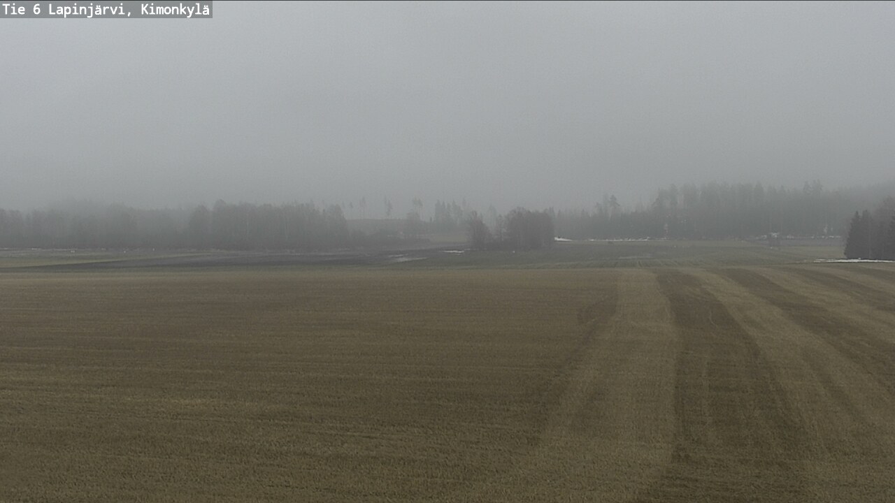 Weather Camera Image Road 6 Lapinjärvi, Kimonkylä, Lapinjärvi, Uusimaa