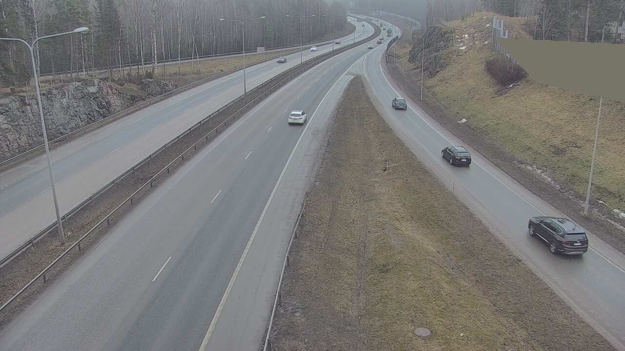 Weather Camera Image Road 1 Espoo, Tuomarila, Espoo, Uusimaa
