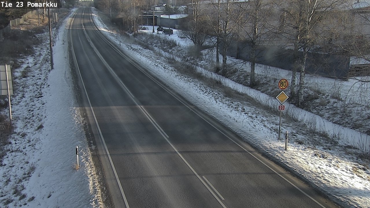 Weather Camera Image Road 23 Pomarkku, Pomarkku, Satakunta