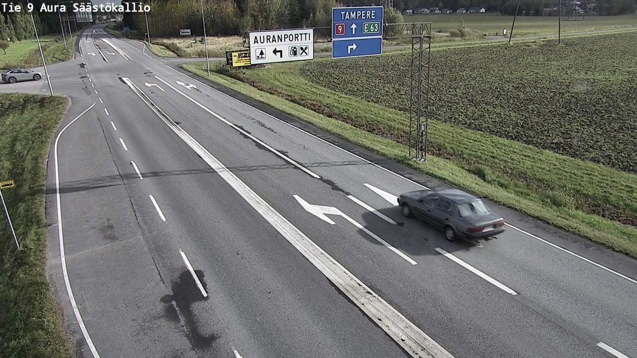 Weather Camera Image Road 9 Aura, Säästökallio, Aura, Varsinais-Suomi