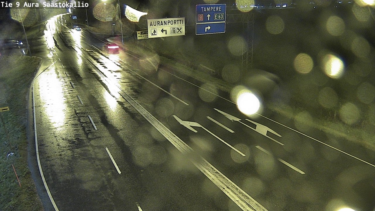 Weather Camera Image Väg 9 Aura, Säästökallio, Aura, Varsinais-Suomi