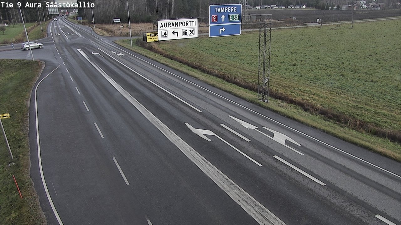 Kelikamerat Kuva Tie 9 Aura, Säästökallio, Aura, Varsinais-Suomi