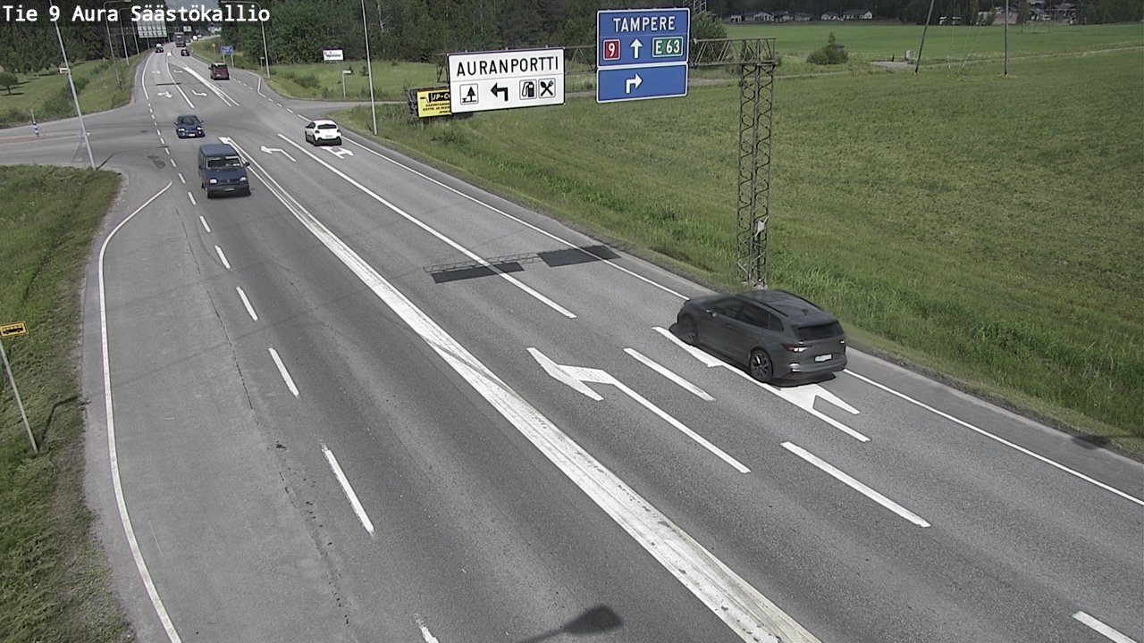 Kelikamerat Kuva Tie 9 Aura, Säästökallio, Aura, Varsinais-Suomi