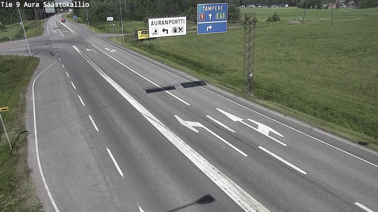 Weather Camera Image Väg 9 Aura, Säästökallio, Aura, Varsinais-Suomi