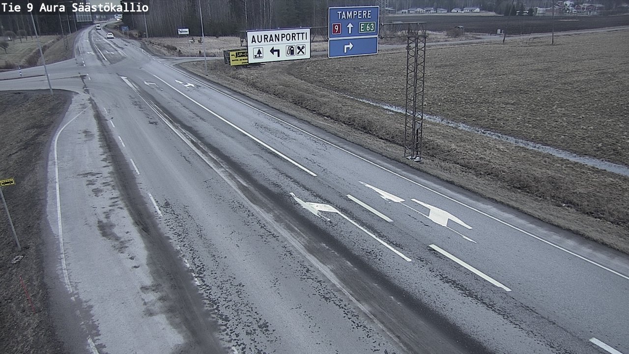 Weather Camera Image Road 9 Aura, Säästökallio, Aura, Varsinais-Suomi