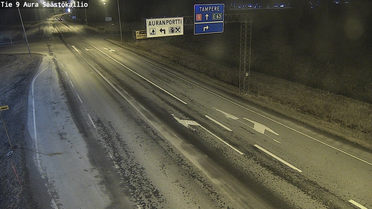 Weather Camera Image Road 9 Aura, Säästökallio, Aura, Varsinais-Suomi